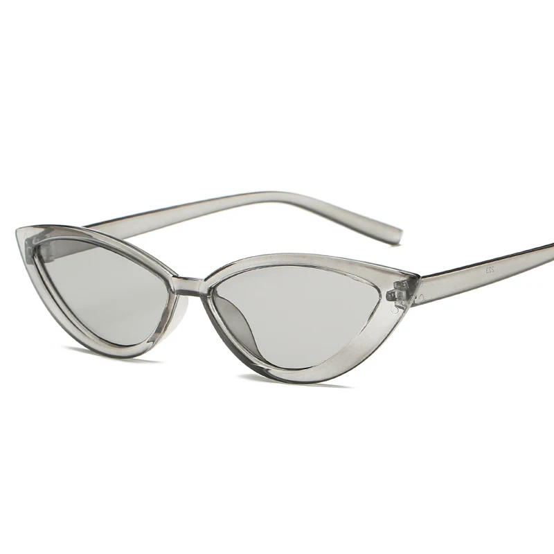 Новинка, брендовые солнцезащитные очки, маленькие глаза, кошачьи глаза, женские солнцезащитные очки для женщин, 90 s, милые очки, дизайнерские очки - Цвет линз: Серый