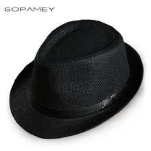 Men’s Straw Jazz cap Casual Panama Sun Hats for Men Summer Fashion Beach Hat for Male Fedora Visor Caps for Belt decorated hat