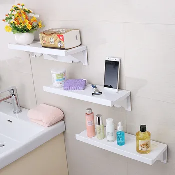 

Toilet suction wall storage Suction cup bathroom shelf free punching Washing table plastic simple shelf LW03261154py
