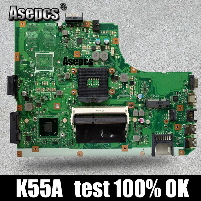 

Asepcs K55A Laptop motherboard for ASUS K55A A55V K55VD K55V K55 Test original mainboard GM