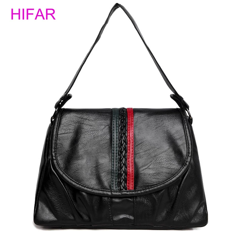 

HIFAR Brand Designer Women Messenger Bags Crossbody Soft PU Leather Shoulder Bag High Quality Fashion Women Bags Handbags 2018