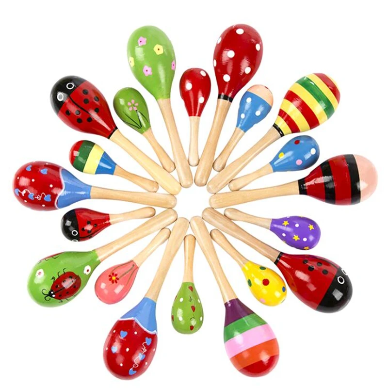 Hiinst sand wooden hammer mini ball children toys of percussion musical