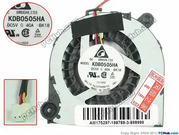 

Delta Electronics KDB0505HA BK18 DC 5V 0.40A Server Cooling Fan 3-wire