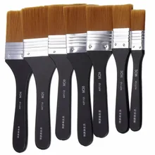 1pc Flat Tips Artist Brush Nylon Hair Oil Painting Watercolor Paint Art Pen 7 Models