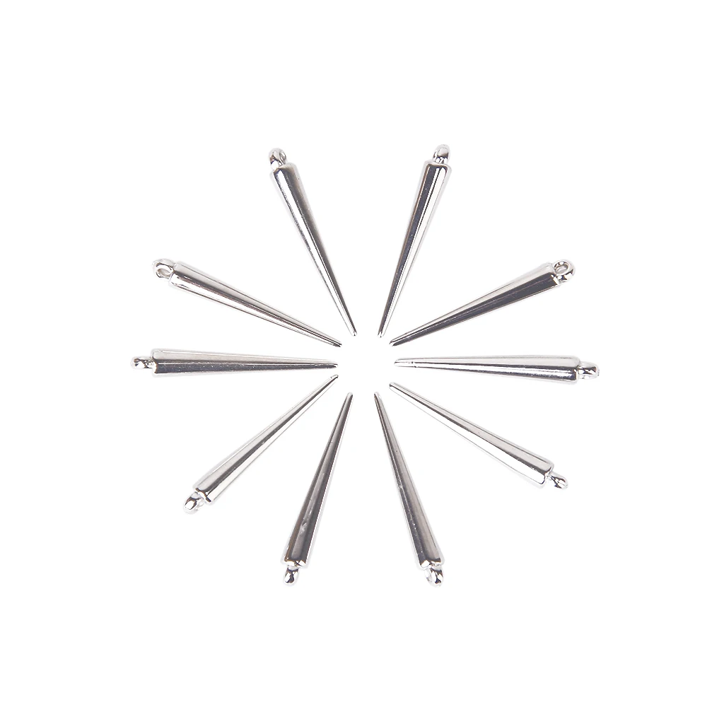 Phenovo 10pcs Gunmetal Basketball Wives Spikes Charms Pendants Beads for Jewelry Making and Craft Projects 1.38 inch 35mm