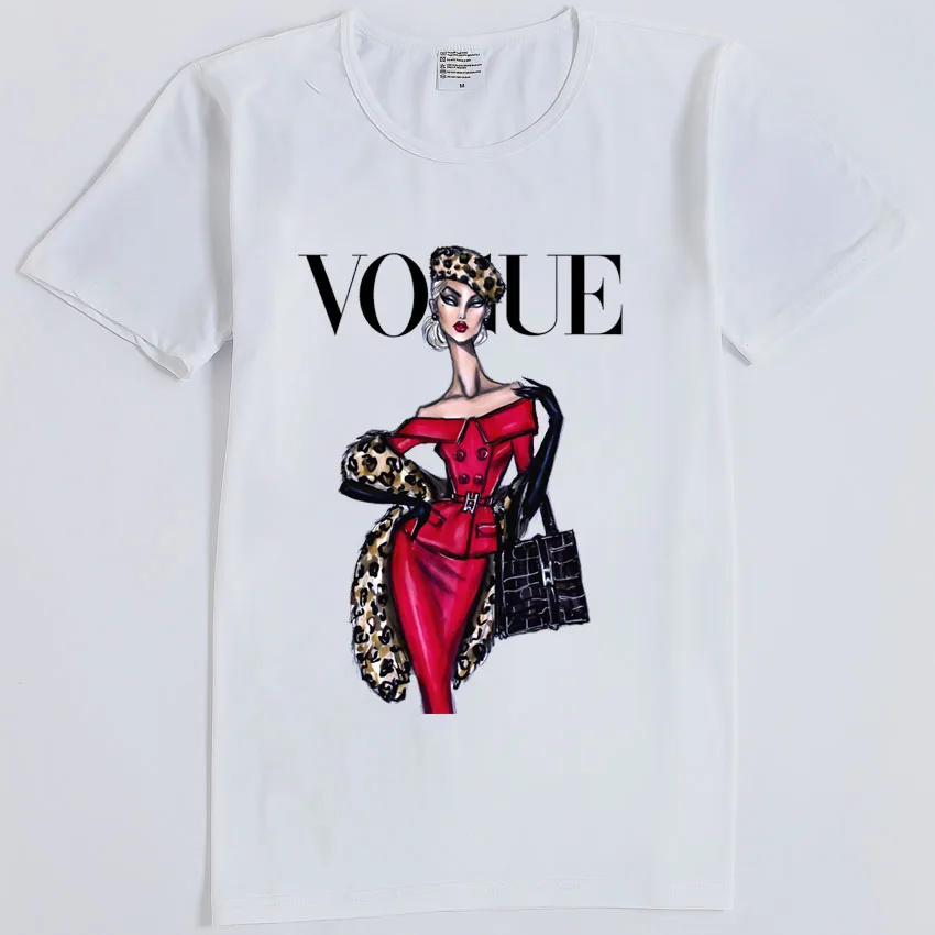 

Korean Style Summer VOGUE Female Tshirt Tops Fashion Girls Printing Harajuku Women T shirt Casual Beautiful Short Sleeve Tees