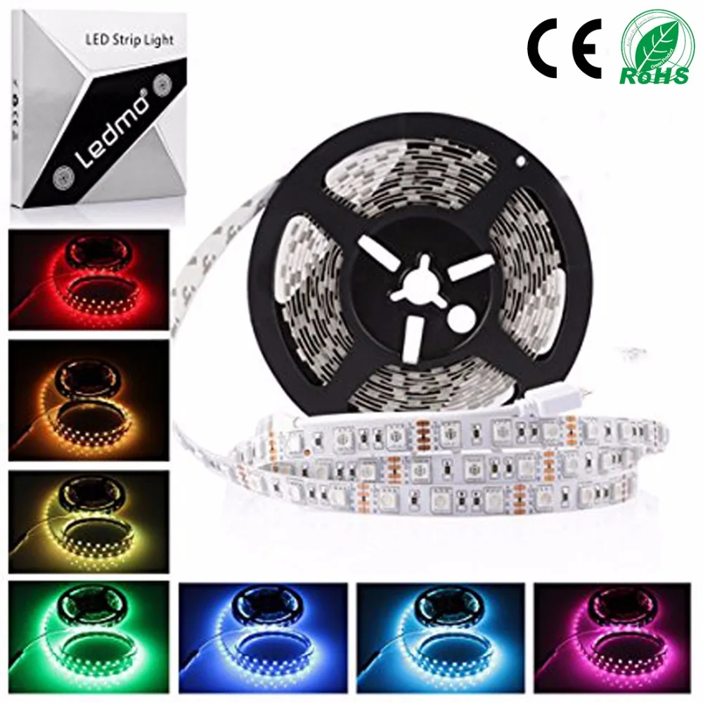 Светодиодный MO гибкий светодиодный полосы 5050 IP20 IP65 12 В 60 Светодиодный/м 5 м/roll RGB
