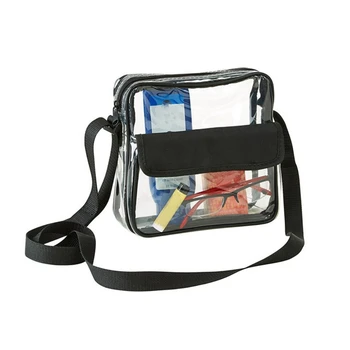 

Zipper PVC Cosmetic Bag Single Shoulder Slung Waterproof Multi-function Travel Wash Bag Fashion