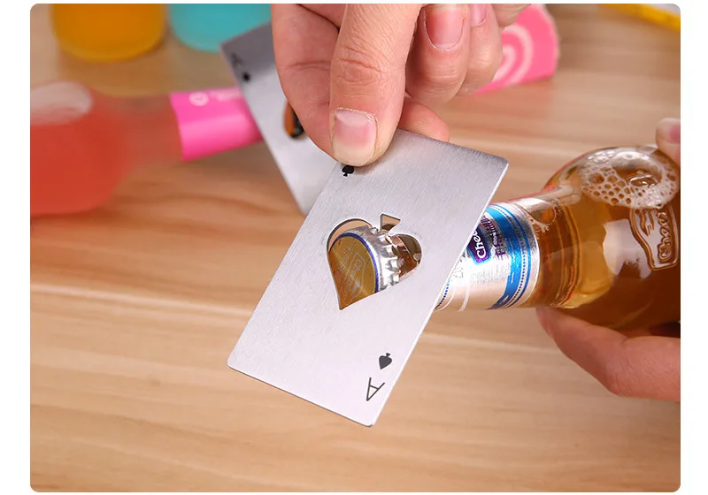 1 шт. открывалка для пива с игральной картой Ace of Spades Poker Soda нержавеющая открывалка для бутылок
