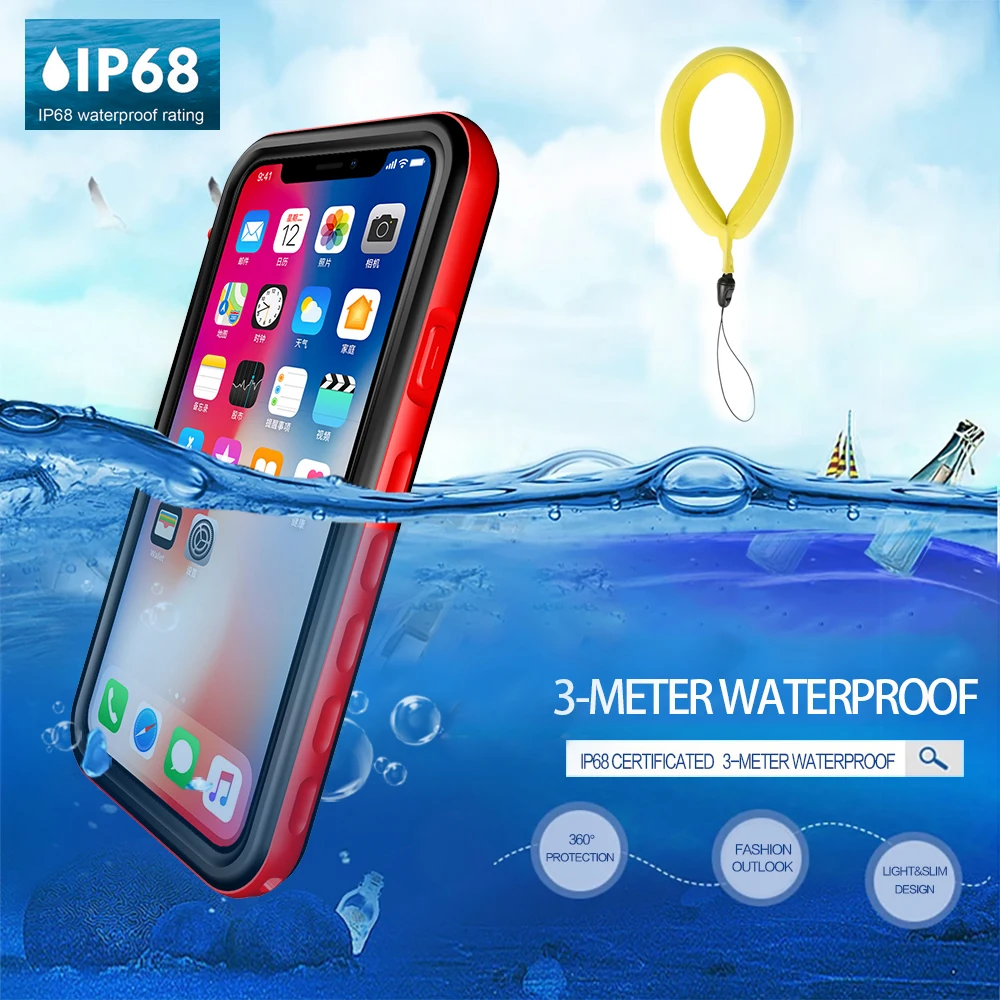 100% водонепроницаемый чехол для IPhone Xr MAX XR XS X IP68 подводный телефона coque |