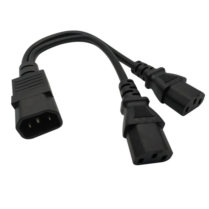 Кабель адаптер типа Y для разветвителя питания одиночный короткий кабель IEC 320 C14 с