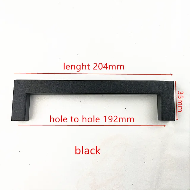 Special Price hole spacing 192mm 12*12mm Matt Black Cabinet Handle Square Bar Stainless Steel Kitchen Door Knob Furniture Drawer Pull Special Price hole spacing 192mm 12*12mm Matt Black Cabinet Handle Square Bar Stainless Steel Kitchen Door Knob Furniture Drawer Pull