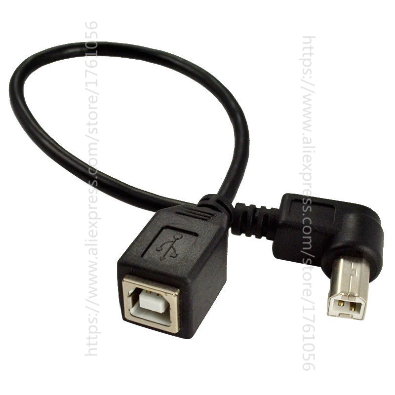1 шт. прямоугольный usb type B Мужской к USB B Женский принтер удлинитель кабель для синхронизации Шнур 0,25 м
