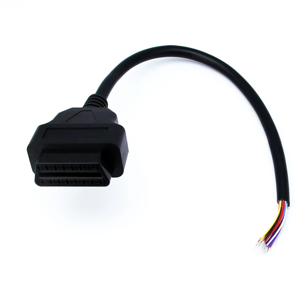 Оптовые OBDII OBD II 2 16 Pin для открытия кабеля OBD2 гнездовой/мужской разъем адаптер|obd