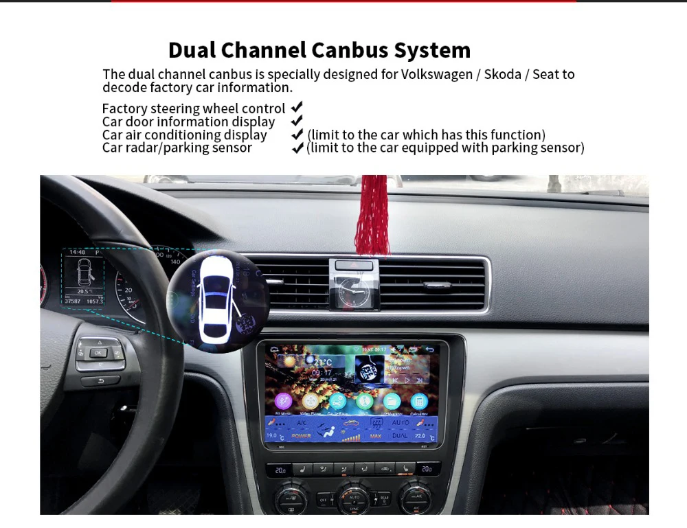 Clearance Android 8.1 4GB/32GB Built-in DSP Octa Core 2 Din 9" For Volkswagen Skoda/Polo/Golf/Passat GPS/Wifi/Bluetooth Car Radio 7