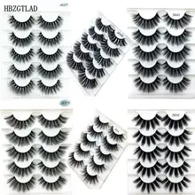 Новинка, 23 стиля, 5 пар, 6D, накладные ресницы из норки, натуральные/толстые длинные ресницы для глаз, блестящий макияж, инструмент для наращивания красоты