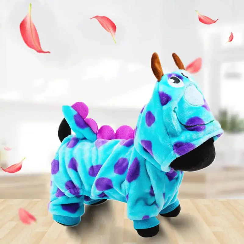 

Pet Clothes Flannel Cat Dog Warm Outwear Cartoon Dragon Costumes Cosplay