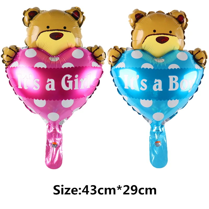 BINGTIAN мини детский душ маленькие животные медведи свиньи вечерние воздушные шары из алюминиевой пленки детские игрушки украшения для дня рождения