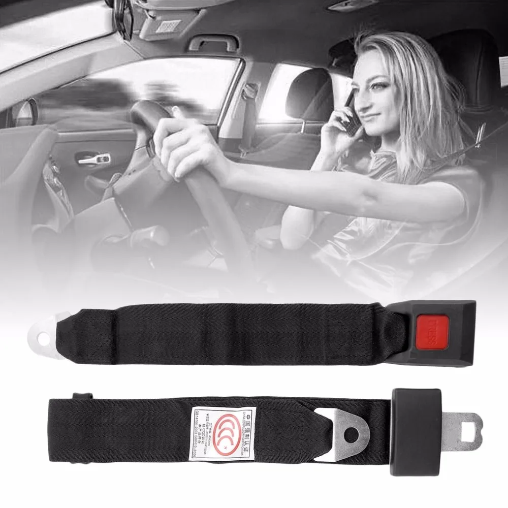 Universal Car Adjustable Seat Belts Lap Black Two Point Adjustable Auto