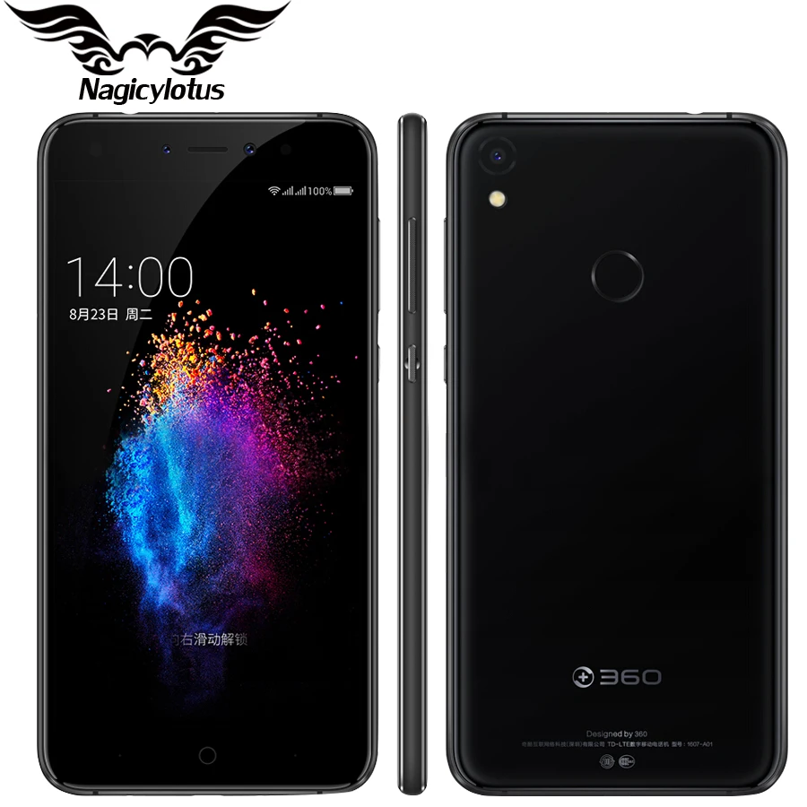 Original 360 N5s 5.5 inch 6GB RAM 64GB ROM 4G LTE Snapdragon 653 Octa Core Dual Front Camera 3730 mAh Fingerprint Mobile Phone