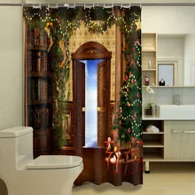 Myru 3D принт Водонепроницаемый Рождество Занавески для душа Для ванной продукты Ванная комната декор с Крючки