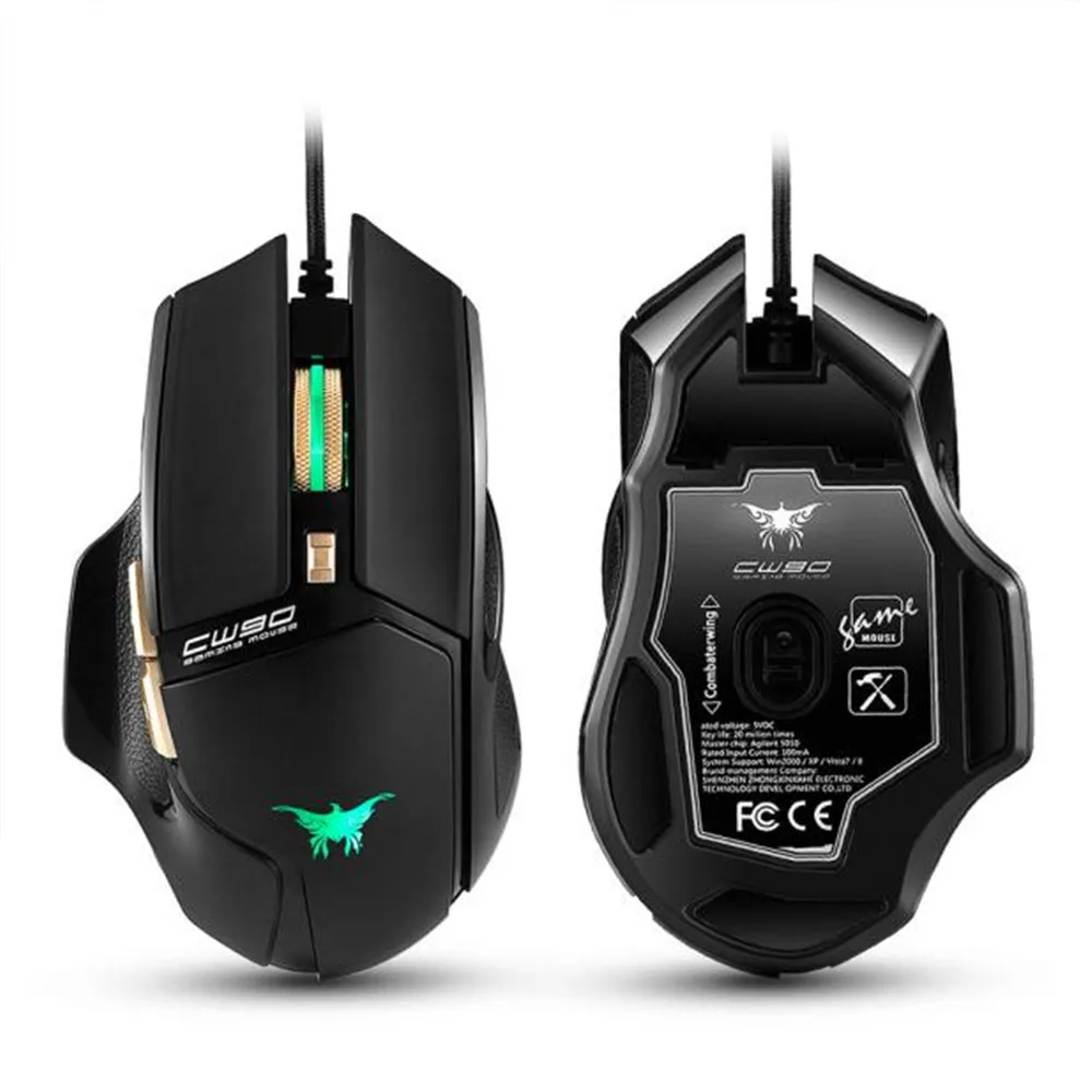 Brand Mouse Durable LED Combaterwing CW90 3800 DPI Wired Gaming Mouse