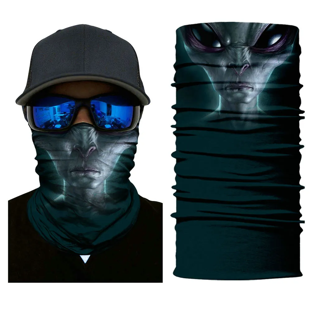 Tactical Motorcycle Full Face Mask Cool Skull Ghost Mask Scarf Joker Headband Balaclavas Durag Cycling Fishing Ski Motorcycle