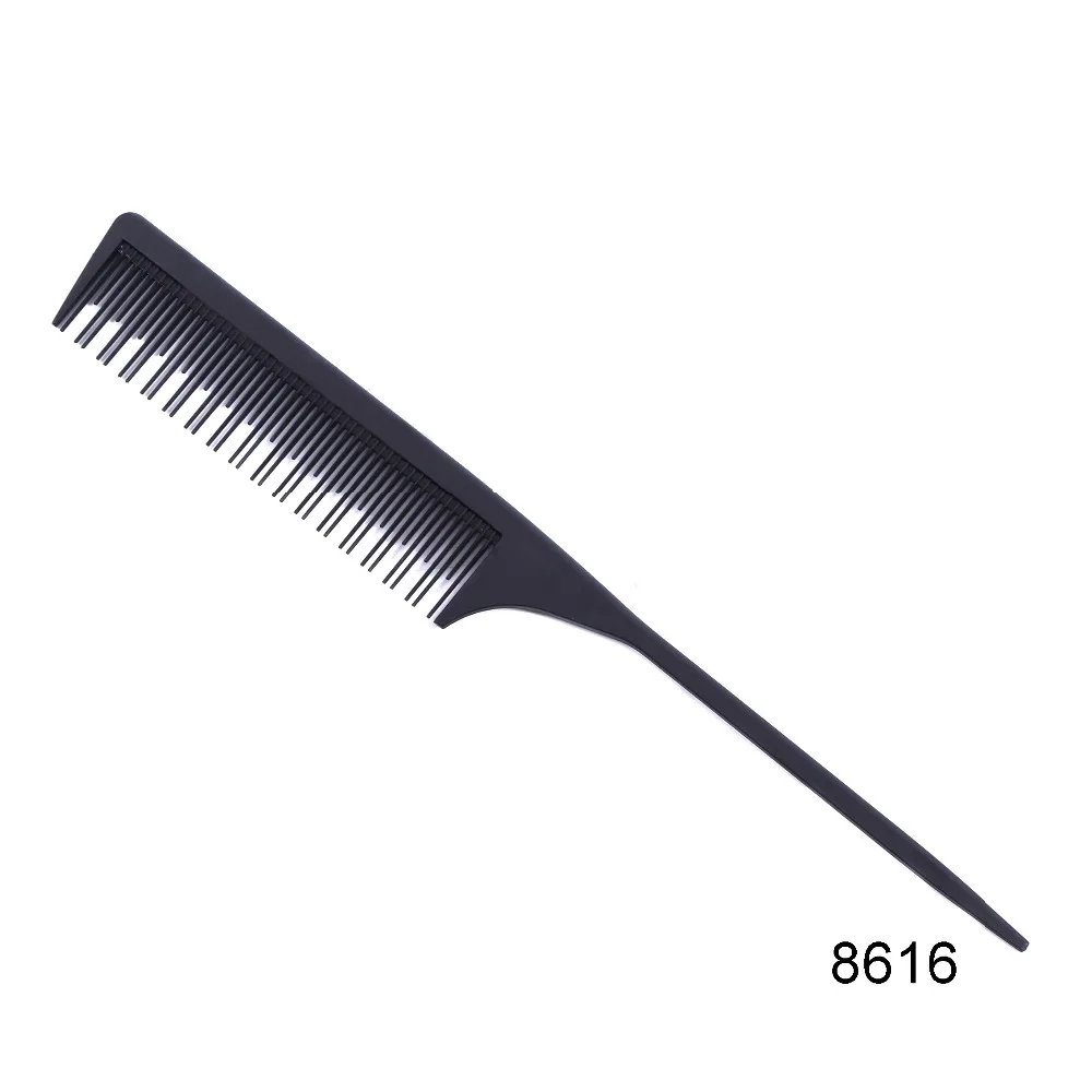 1pc Hot Fashion Black Fine tooth Comb Plastic Pin Anti static Hair