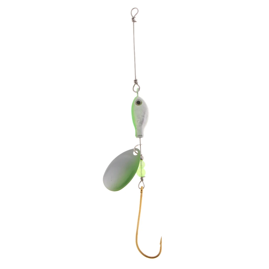 19g Metal Sequins Spinner Fishing Lure Pike Salmon Bait Bass Trout Lead Fish Lure Barbed Hook Spinnerbaits 