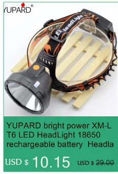 YUPARD XM-L T6 светодиодный 2* Q5 светодиодный яркие фары головного света велосипед свет лампы Велосипеды свет 18650 перезаряжаемые фары
