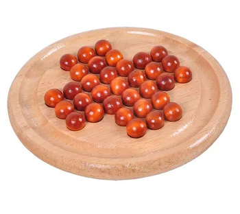

Peg Solitaire Solo Noble Puzzle Classic IQ Wooden Board Game