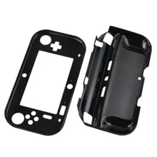 Черный анти-шок жесткий Алюминий крышка металлическая коробка случае В виде ракушки для Nintendo Wii U Gamepad