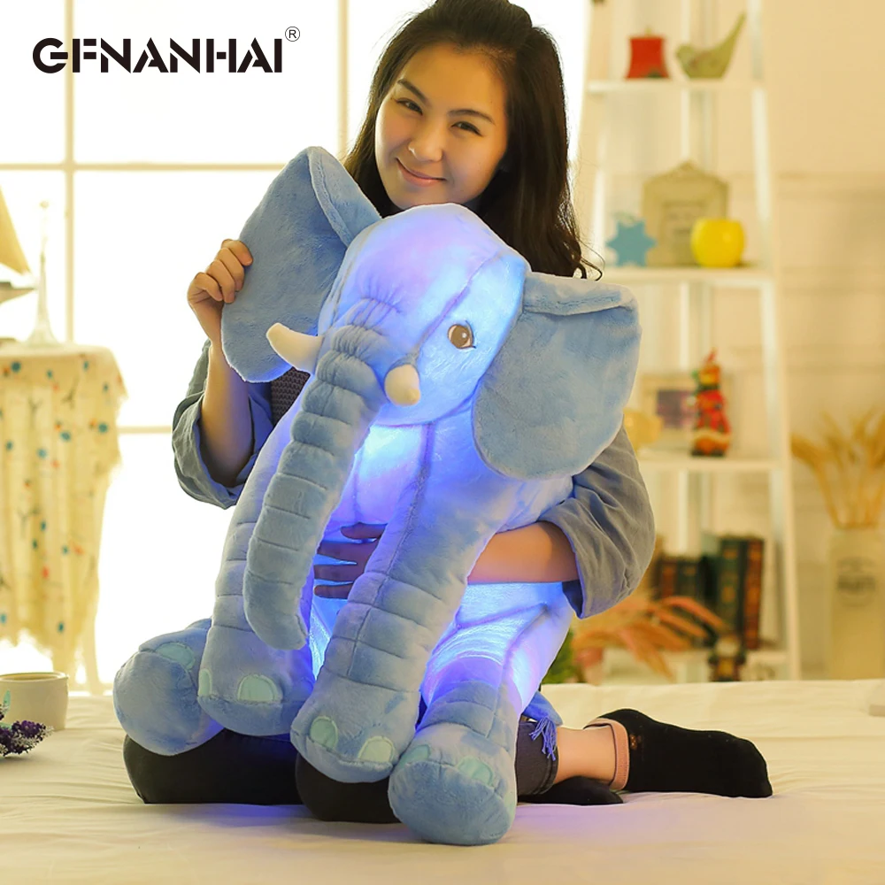 1pc 50*50cm Cute Baby Infant Glowing Elephant Plush toy Creative LED
