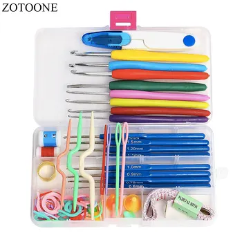 

ZOTOONE 16Sizes Crochet Hooks Knitting Needles DIY Craft Crochet Needle Hook For Kitting Tool Set With Case Sewing Accessories D