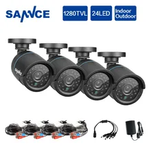 SANNCE AHD 720P CCTV Security Cameras 4pcs1.0MP 1280tvl outdoor Video Surveillance cameras in CCTV System with IR night vision