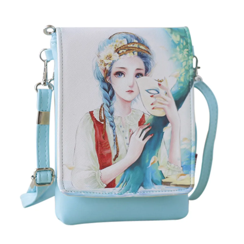 

Women Character Leather Handbags Kids Girls Cute Coin Wallet Small Phone Bags Shoulder Bags Pouches bolsa feminina