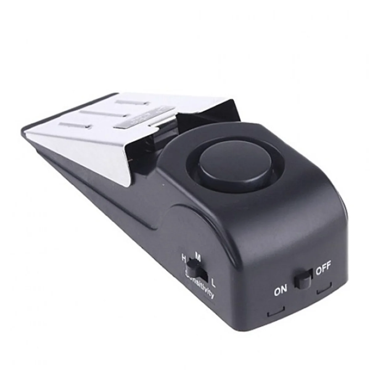 

Door Stop Alarm Mini Wireless Vibration Triggered Home Wedge Shaped Stopper Alert Security System Block Blocking System