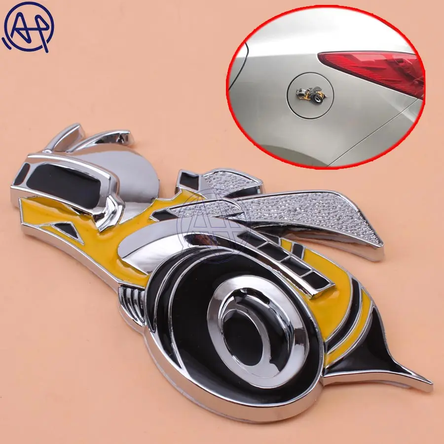 1pcs Car Styling 3D Metal Bee Logo Car Sticker Emblem Badge