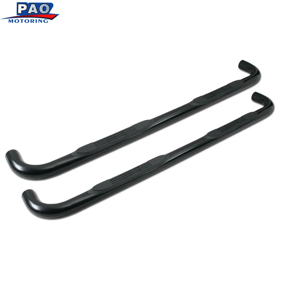 Black Curved End Side Step Nerf Bar For 1987 2006 JEEP Wrangler TJ / YJ