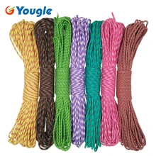YOUGLE Paracord 550 парашютный шнур веревка Mil Spec Тип III 7 Стенд 100 футов альпинистское оборудование для кемпинга 95-101