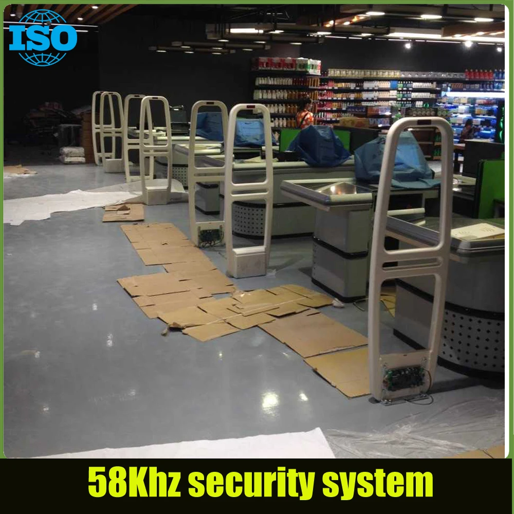 

2017 New technology shoplifting prevention system supermarket security door 58Khz eas system free install guidance