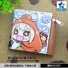 Горизонтальный кошелек на молнии/аниме Himouto! Umaru-chan мультипликационный персонаж дома Умару короткий женский кошелек