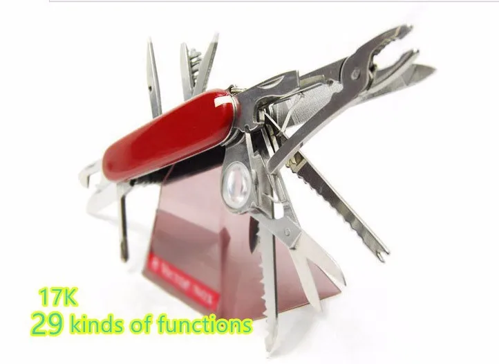 29in1 Red Swiss Champ 91mm Switzerland Stainless Steel Knife Multifunctional Folding Army Knives