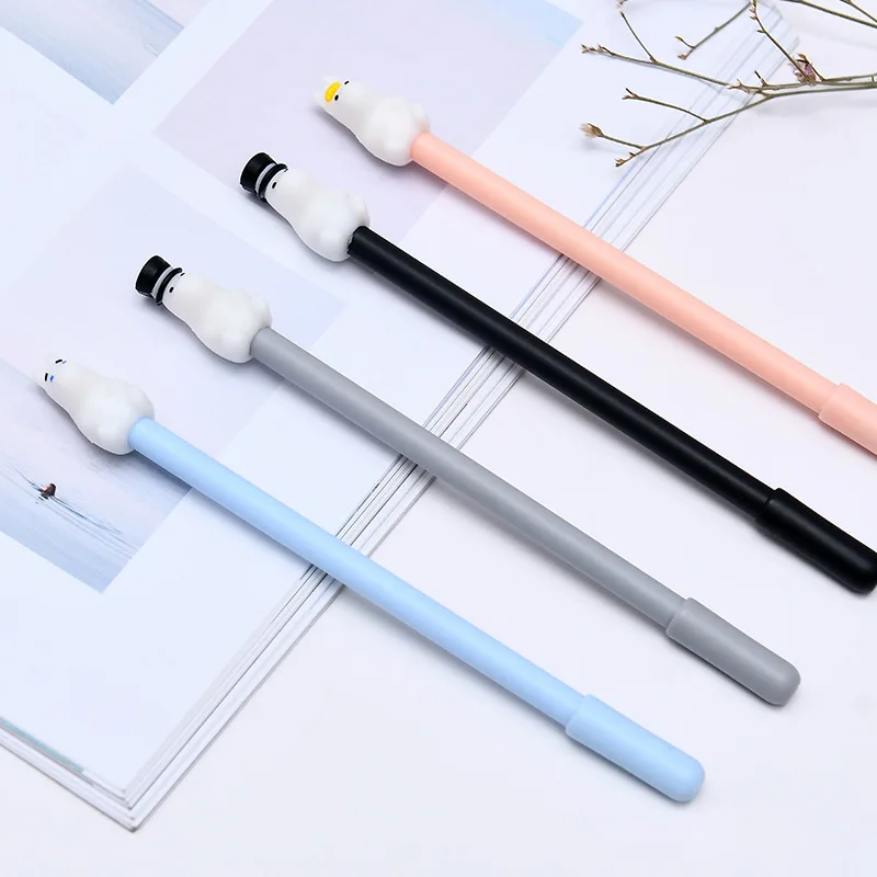 

36pcs/lot Cartoon Animal Stationery Hippo Gel Pen 0.5mm Black Fountain Pen Stationery Stationery for Students