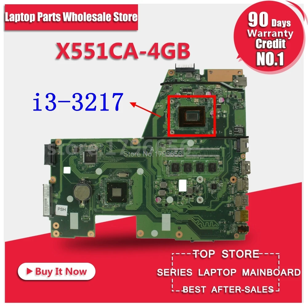 X551CA с i3 3217 CPU 4 Гб RAM REV: 2 Материнская плата For Asus F551CA R512CA X551CAP X551C ноутбук полный тест
