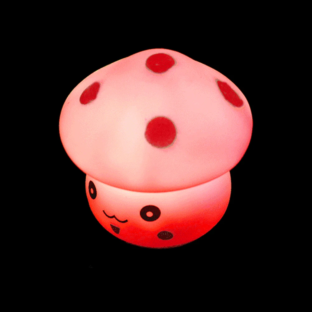 New Arrival Novelty Bedroom Kid Light Mini LED Light Mushroom Shaped Changing Colors Novelty font b