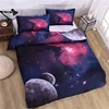 Parure de lit thème galaxie 3d, ensemble de literie, couvre-lit, draps et taies d'oreiller, 4 pièces ► Photo 1/6
