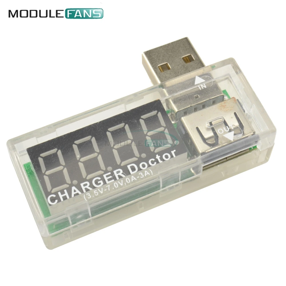 

KW-201 USB Charger Battery Doctor Mobile Power Detector Tester Voltage Current Meter 3.5V-7V 0-3A Measure USB Power Device Easy
