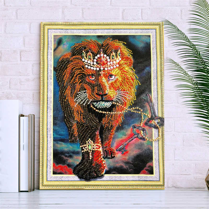 

Diamond Painting / Lion DIY Special Shape Diamond Painting / Cross Stitch / Diamond Embroidery Home