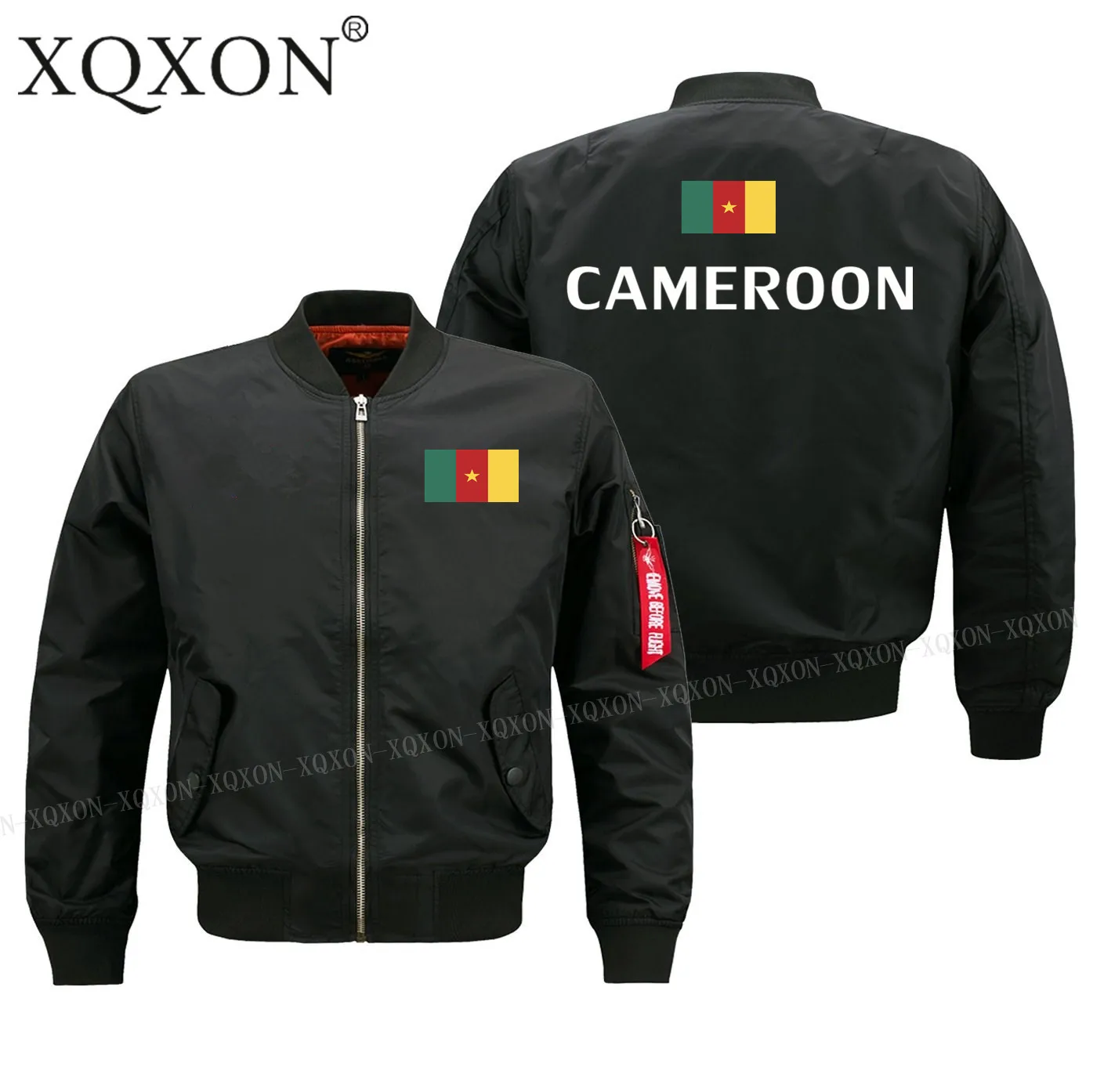 

XQXON-new Flag Design Cameroon Printed Men Jackets Coats 2020 Autumn And Winter Bomber Jacket J174